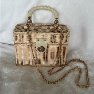 Nordstrom Rack, Wicker type crossbody or carry purse box
